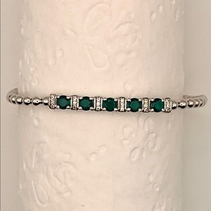 Swarovski White Rhodium Emerald Bracelet!